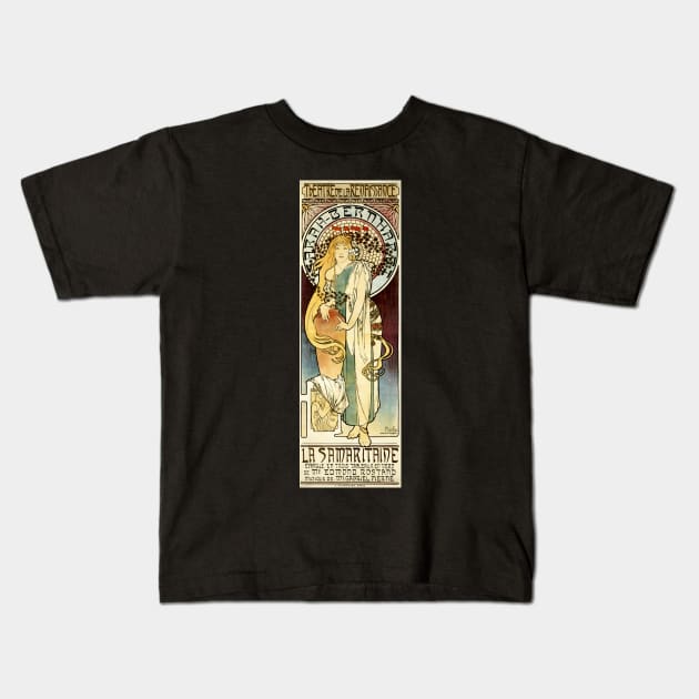 The Samaritan, Alphonse Mucha 1897 Kids T-Shirt by immortalpeaches